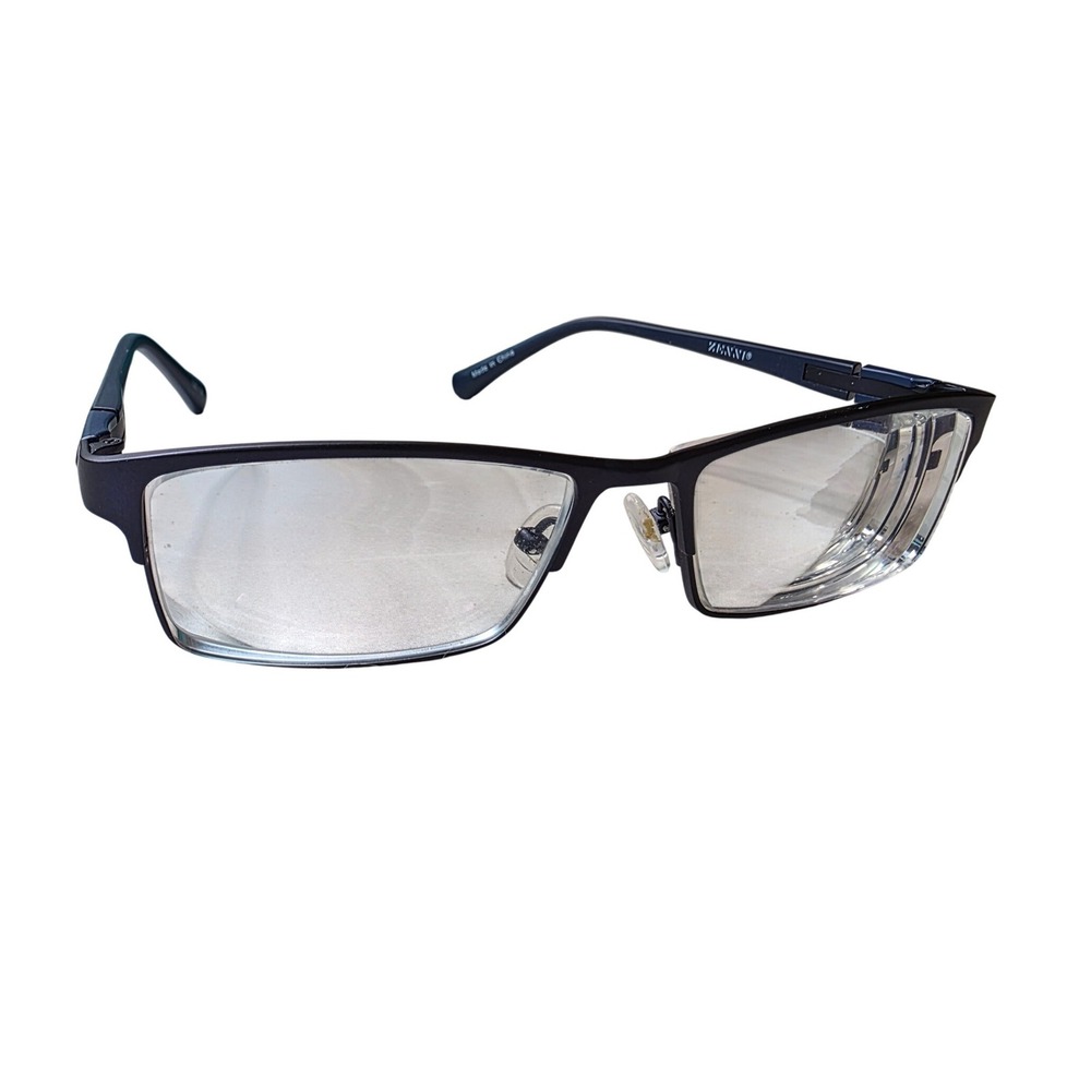 Zenni Optical 195116 Navy‎ Blue Metal Rectangular Frames only with Case D1